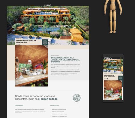 Diseño y desarrollo web de un apartado para los desarrollos inmobiliarios de Emeká