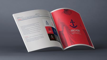 Diseño de manual de identidad gráfica para Anchor Apparel