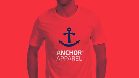 Logo de Anchor Apparel en composición