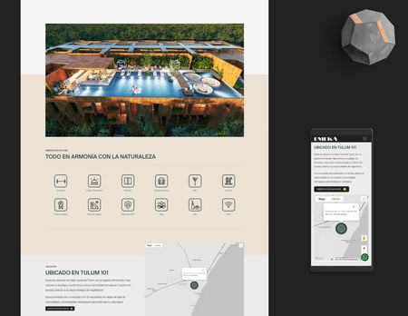 Diseño y desarrollo web con integración de Google Maps API para Emeká