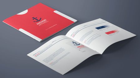 Diseño de manual de identidad corporativa para Anchor Apparel