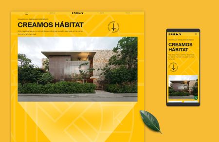 Diseño y desarrollo web del hero para Emeká